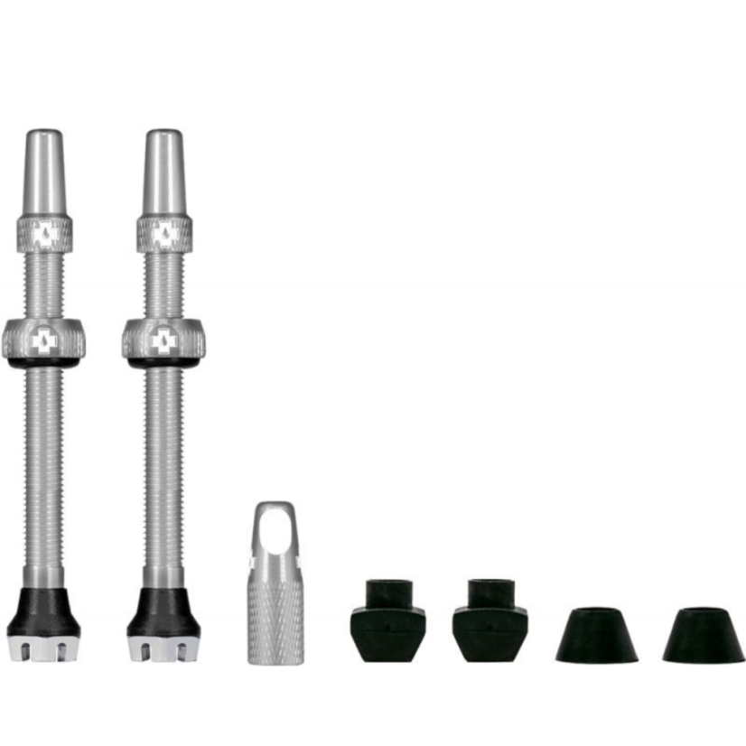 Bezdušové ventilky Muc-off Tubeless Valves stříbrné - Délka ventilku: 60mm