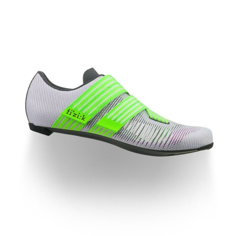 Silniční tretry Fizik Vento Powerstrap Aeroweave Light Violet/Neon Green