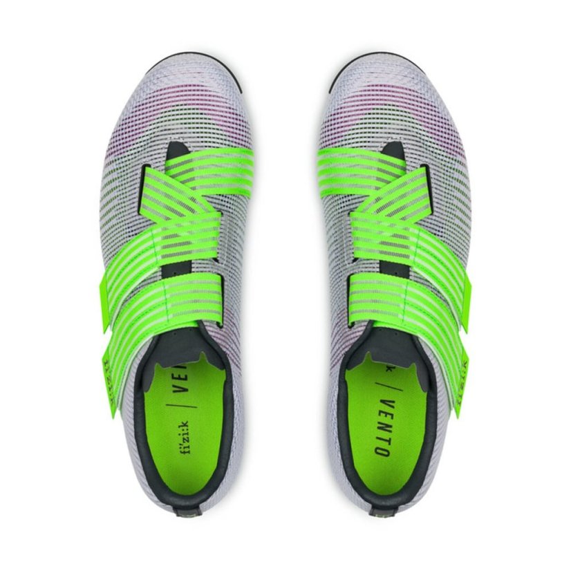 Silniční tretry Fizik Vento Powerstrap Aeroweave Light Violet/Neon Green
