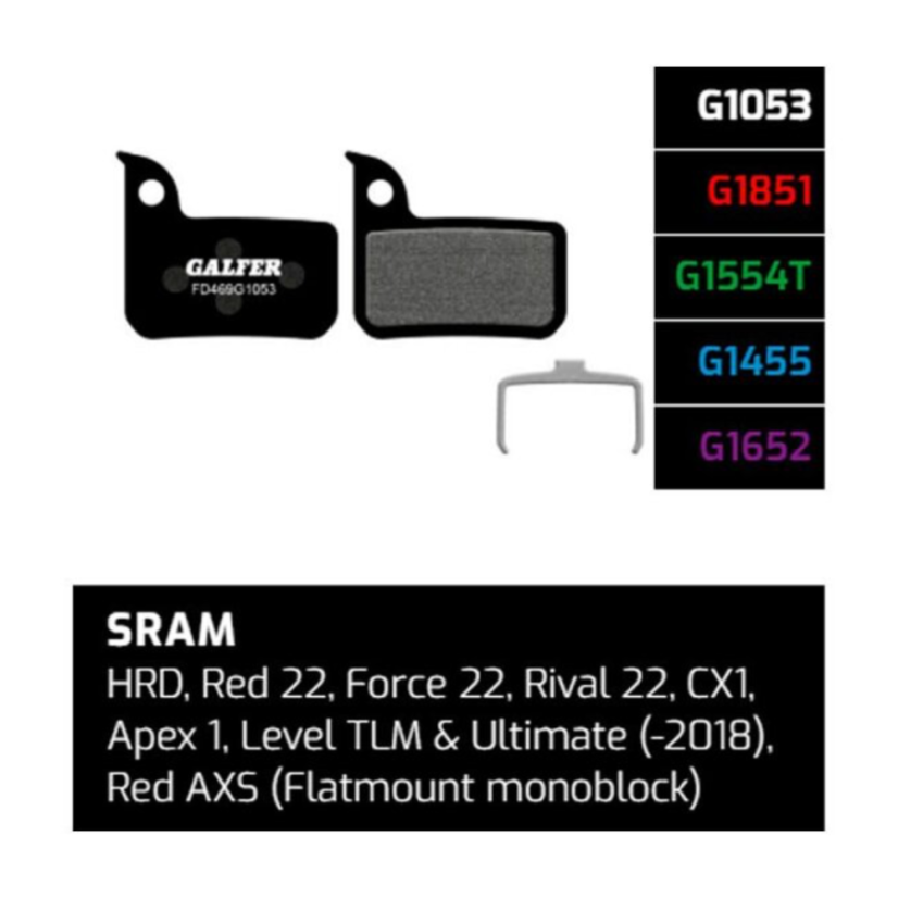Brzdové destičky Galfer FD469 - Sram - Směs: Road