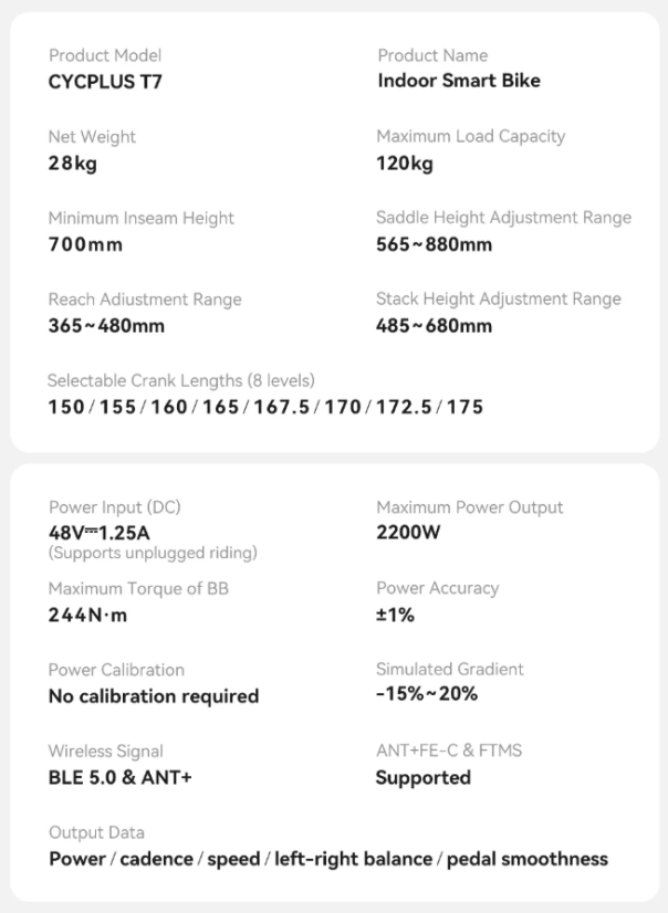 Cyklistický trenažer Cycplus T7